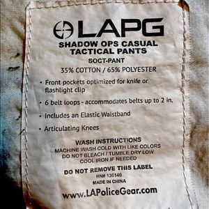 LAPG SHADOW OPS CASUAL TACTICAL PANTS